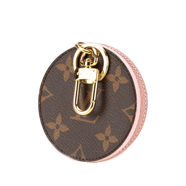 ルイ ヴィトン モノグラム キーホルダー バッグチャーム ミラー M68003 ブラウン ライトピンク PVC レザー レディース LOUIS VUITTON 【中古】