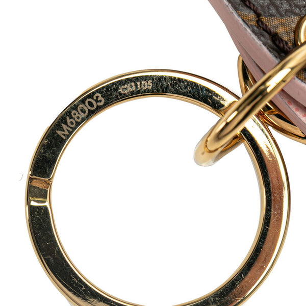 ルイ ヴィトン モノグラム キーホルダー バッグチャーム ミラー M68003 ブラウン ライトピンク PVC レザー レディース LOUIS VUITTON 【中古】