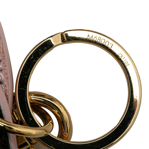 ルイ ヴィトン モノグラム キーホルダー バッグチャーム ミラー M68003 ブラウン ライトピンク PVC レザー レディース LOUIS VUITTON 【中古】