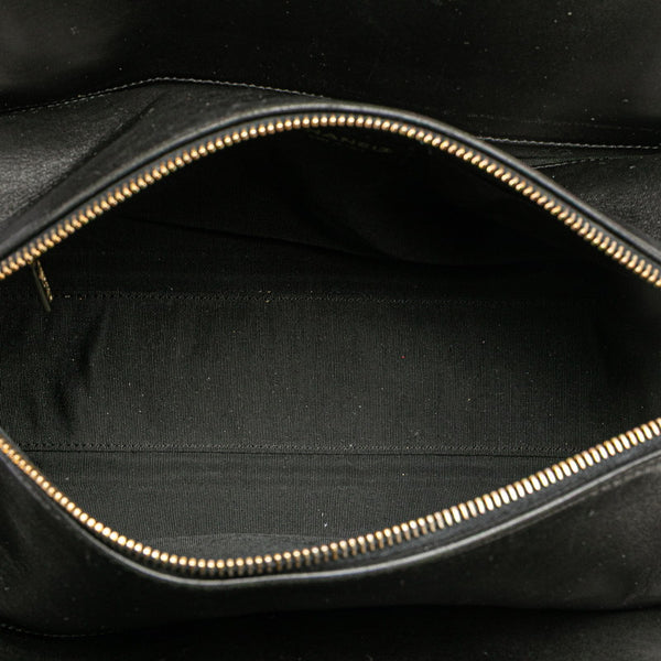 シャネル チョコバー ココマーク ハンドバッグ ブラック ラムスキン レディース CHANEL 【中古】