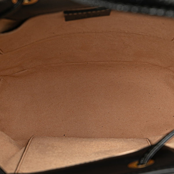 グッチ オフィディア シェリーライン ハンドバッグ ショルダーバッグ 2WAY 550621 ブラック スウェード パテントレザー レディース GUCCI 【中古】