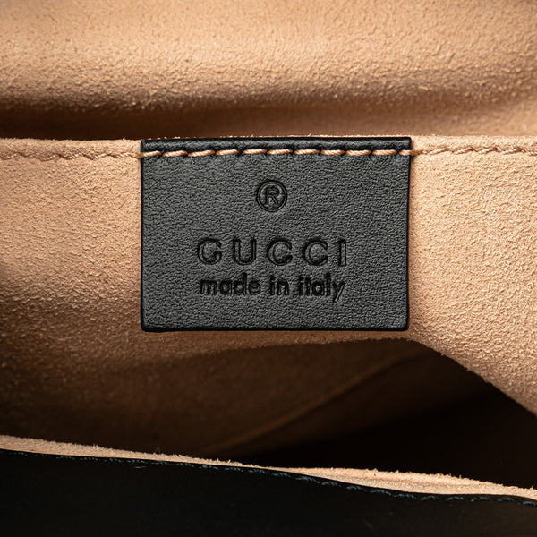 グッチ オフィディア シェリーライン ハンドバッグ ショルダーバッグ 2WAY 550621 ブラック スウェード パテントレザー レディース GUCCI 【中古】