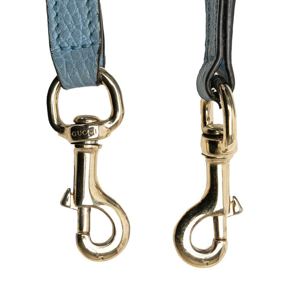 グッチ インターロッキングG ハンドバッグ ショルダーバッグ 2WAY 449659 ライトブルー レザー レディース GUCCI 【中古】