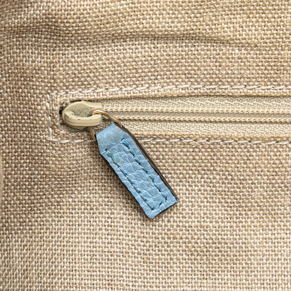 グッチ インターロッキングG ハンドバッグ ショルダーバッグ 2WAY 449659 ライトブルー レザー レディース GUCCI 【中古】