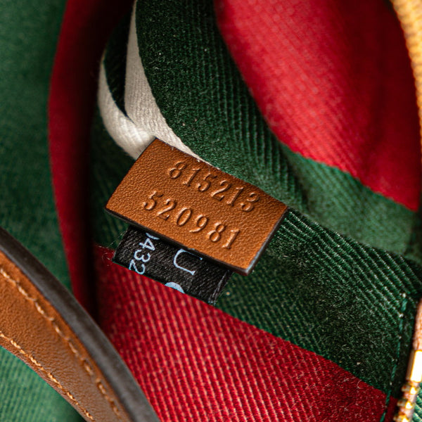 グッチ GGエンブレム トートバッグ 815213 ベージュ ブラウン PVC レザー レディース GUCCI 【中古】