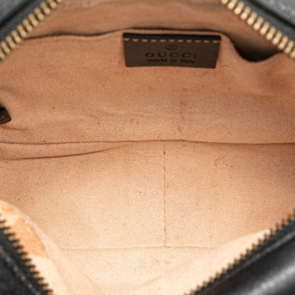 グッチ GGマーモント キルティング 斜め掛け チェーン ショルダーバッグ 448065 ブラック レザー レディース GUCCI 【中古】