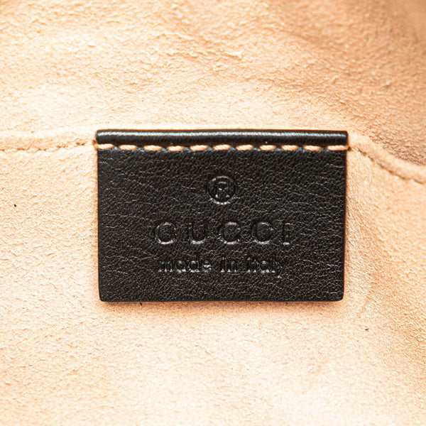 グッチ GGマーモント キルティング 斜め掛け チェーン ショルダーバッグ 448065 ブラック レザー レディース GUCCI 【中古】