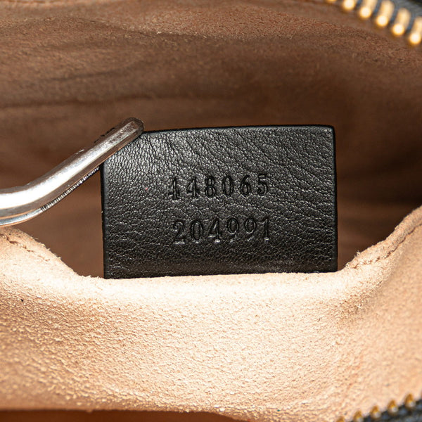 グッチ GGマーモント キルティング 斜め掛け チェーン ショルダーバッグ 448065 ブラック レザー レディース GUCCI 【中古】