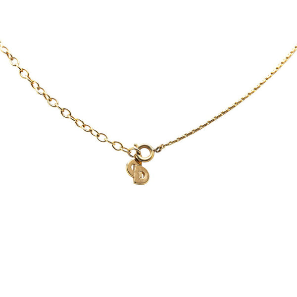 ディオール ハート ラインストーン ネックレス ゴールド メッキ レディース Dior 【中古】