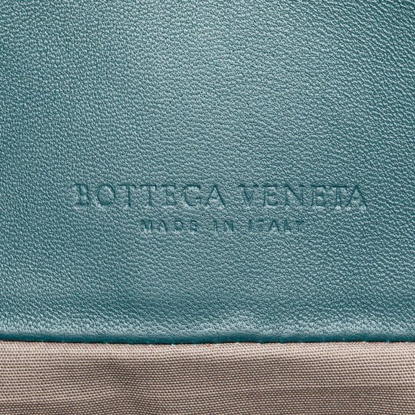 ボッテガヴェネタ イントレチャート トートバッグ ハンドバッグ グリーン レザー レディース BOTTEGAVENETA 【中古】