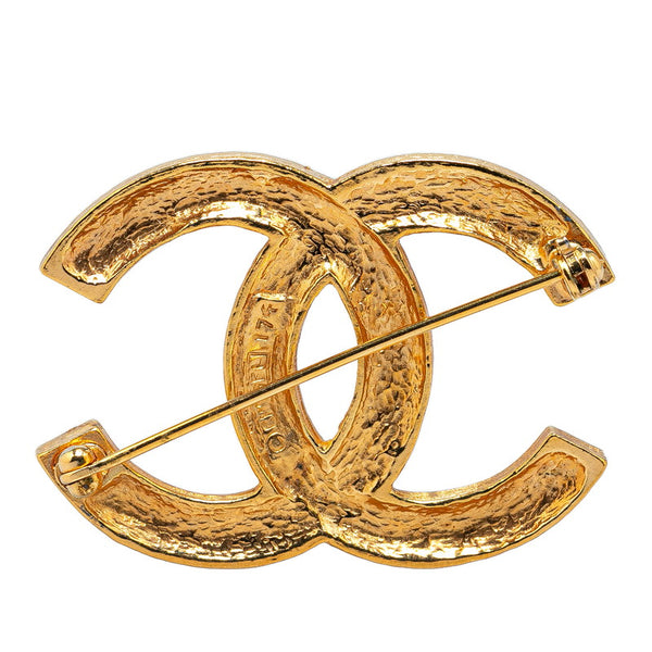 シャネル ココマーク ラインストーン ブローチ ゴールド メッキ レディース CHANEL 【中古】
