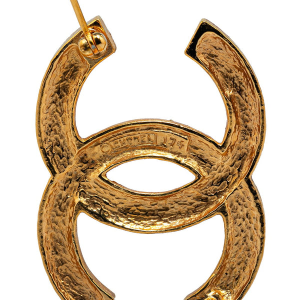 シャネル ココマーク ラインストーン ブローチ ゴールド メッキ レディース CHANEL 【中古】