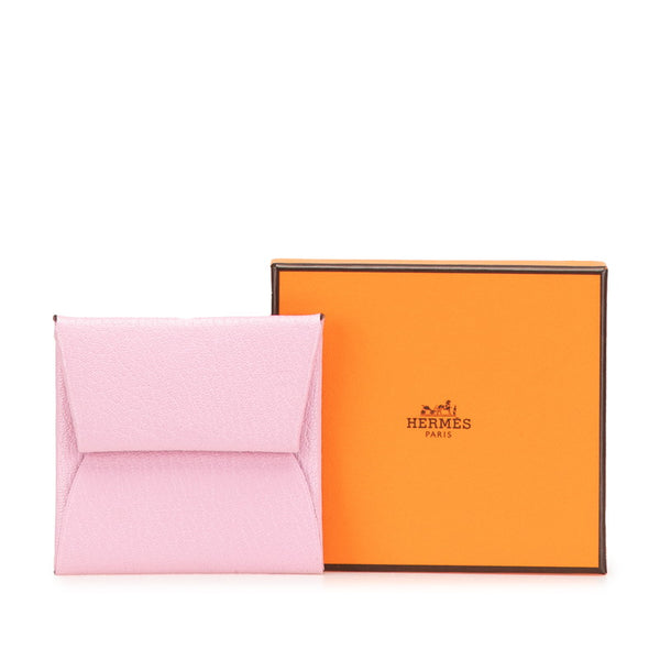 エルメス バスティア コインケース モーヴシルベストル ピンク シェーブル レディース HERMES 【中古】