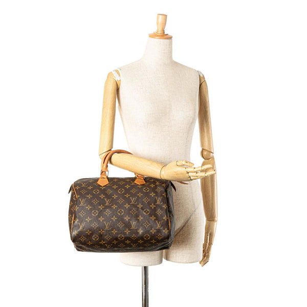 ルイ ヴィトン モノグラム　 スピーディ30 ハンドバッグ Ｍ41526 ブラウン PVC レザー レディース LOUIS VUITTON 【中古】