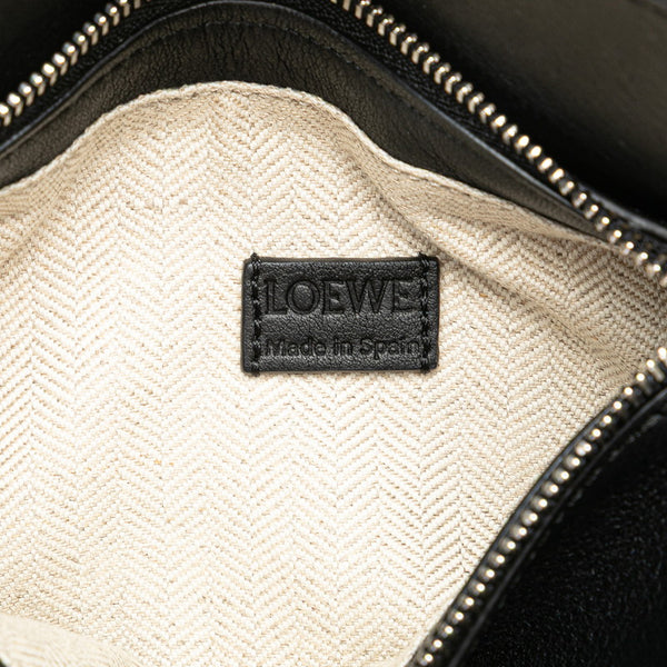 ロエベ アナグラムロゴ パズルエッジ バッグ ミニ ハンドバッグ ショルダーバッグ 2WAY ブラック レザー レディース LOEWE 【中古】