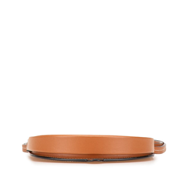 ロエベ アナグラム ヒールポーチ スモール 斜め掛け ショルダーバッグ ポーチ タン ブラウン レザー レディース LOEWE 【中古】