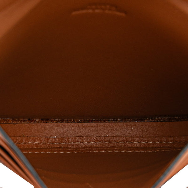 ロエベ アナグラム ヒールポーチ スモール 斜め掛け ショルダーバッグ ポーチ タン ブラウン レザー レディース LOEWE 【中古】
