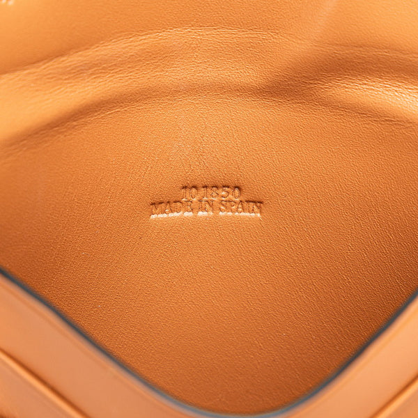 ロエベ アナグラム ヒールポーチ スモール 斜め掛け ショルダーバッグ ポーチ タン ブラウン レザー レディース LOEWE 【中古】