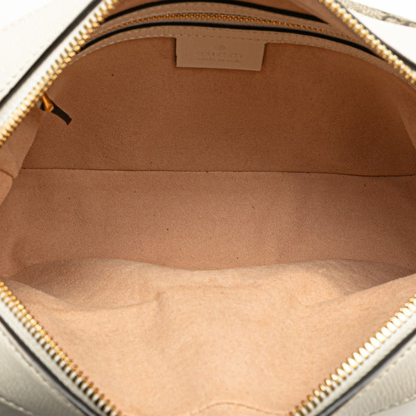 グッチ GGスプリーム ホースビット ショルダーバッグ 645454 ベージュ ホワイト PVC レザー レディース GUCCI 【中古】