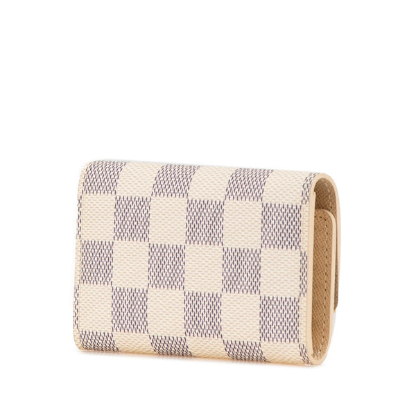 ルイ ヴィトン ダミエ アズール ミュルティクレ6 キーケース N61745 ホワイト PVC レザー レディース LOUIS VUITTON 【中古】