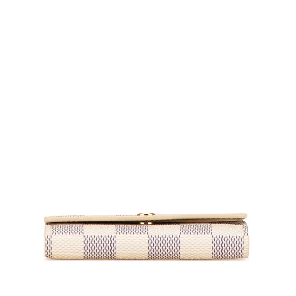 ルイ ヴィトン ダミエ アズール ミュルティクレ6 キーケース N61745 ホワイト PVC レザー レディース LOUIS VUITTON 【中古】