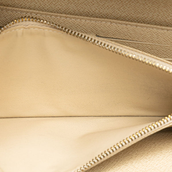 ルイ ヴィトン ダミエ アズール ポルトフォイユ サラ 長財布 N61735 アズール ホワイト PVC レザー レディース LOUIS VUITTON 【中古】