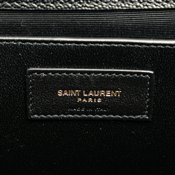 サンローラン サンローランパリ エンベロープ チェーン ショルダーバッグ ハンドバッグ ブラック ゴールド レザー レディース SAINT LAURENT 【中古】