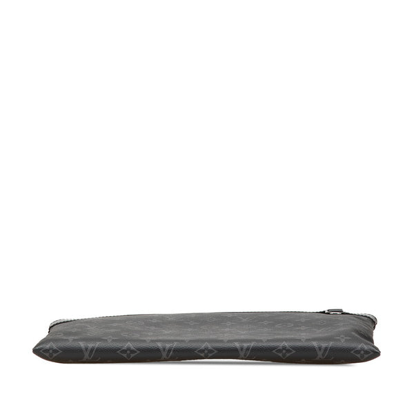 ルイ ヴィトン モノグラム エクリプス ポシェット ディスカバリー クラッチバッグ M62291 ブラック PVC レザー メンズ LOUIS VUITTON 【中古】