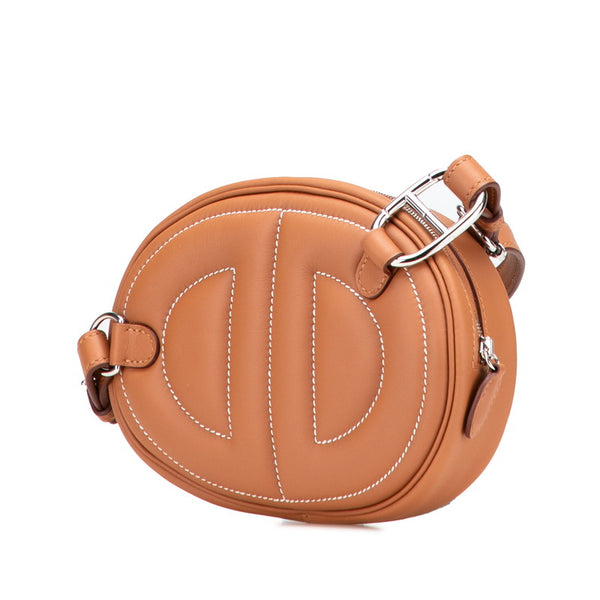 エルメス ボディ イン ザ ループ ボディバッグ ベルトバッグ ゴールド ブラウン スイフト レディース HERMES 【中古】