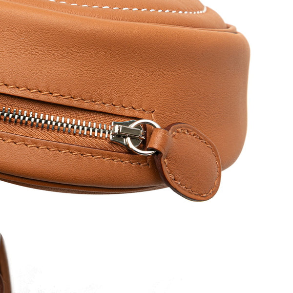 エルメス ボディ イン ザ ループ ボディバッグ ベルトバッグ ゴールド ブラウン スイフト レディース HERMES 【中古】