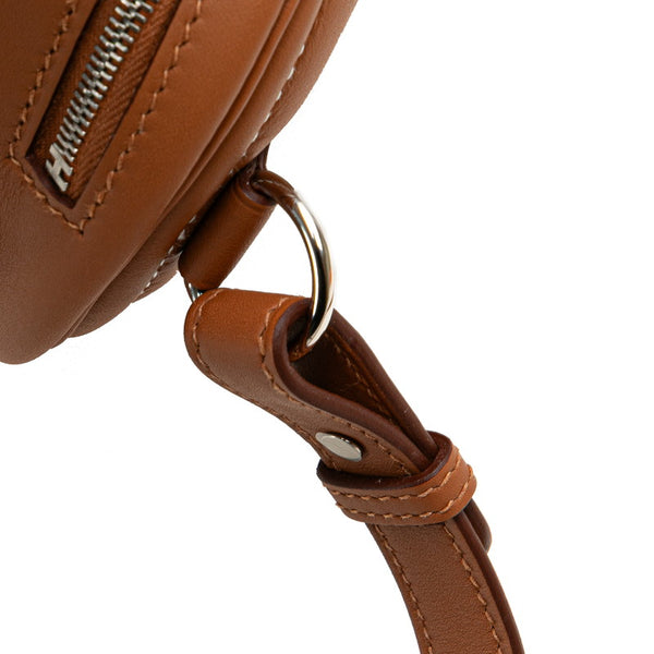 エルメス ボディ イン ザ ループ ボディバッグ ベルトバッグ ゴールド ブラウン スイフト レディース HERMES 【中古】