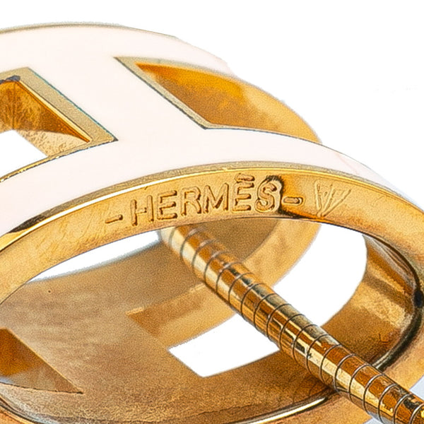 エルメス ポップH ポップアッシュ ネックレス ゴールド ピンク メッキ レディース HERMES 【中古】