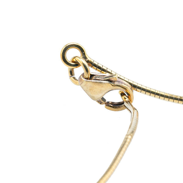 エルメス ポップH ポップアッシュ ネックレス ゴールド ピンク メッキ レディース HERMES 【中古】