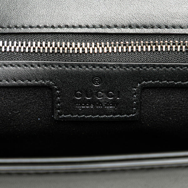 グッチ PETITE GG ハンドバッグ ショルダーバッグ 2WAY 739721 ブラック レザー レディース GUCCI 【中古】