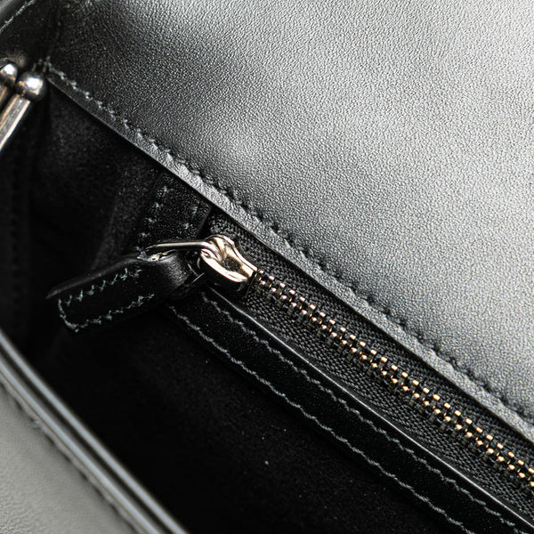 グッチ PETITE GG ハンドバッグ ショルダーバッグ 2WAY 739721 ブラック レザー レディース GUCCI 【中古】