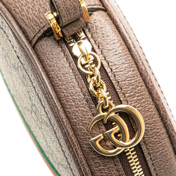 グッチ GGスプリーム オフィディア シェリーライン ポーチ 574841 ブラウン PVC レザー レディース GUCCI 【中古】