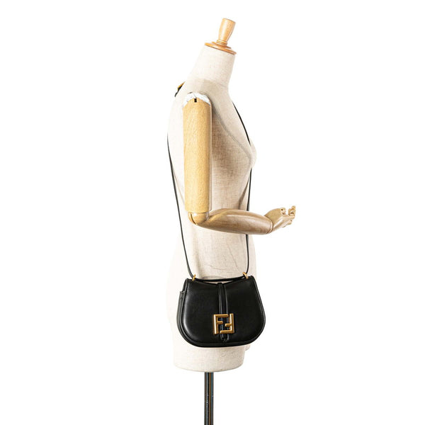 フェンディ カモン スモール ショルダーバッグ 8BS082 ブラック レザー レディース FENDI 【中古】
