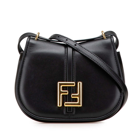 フェンディ カモン スモール ショルダーバッグ 8BS082 ブラック レザー レディース FENDI 【中古】