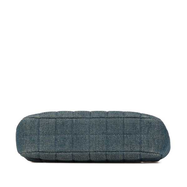 シャネル チョコバー 2.55 ハンドバッグ ブルー デニム レディース CHANEL 【中古】