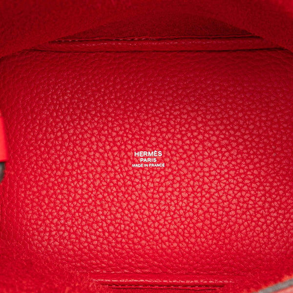 エルメス ピコタンロックPM ハンドバッグ ローズジャイプール レッド トリヨンクレマンス レディース HERMES 【中古】
