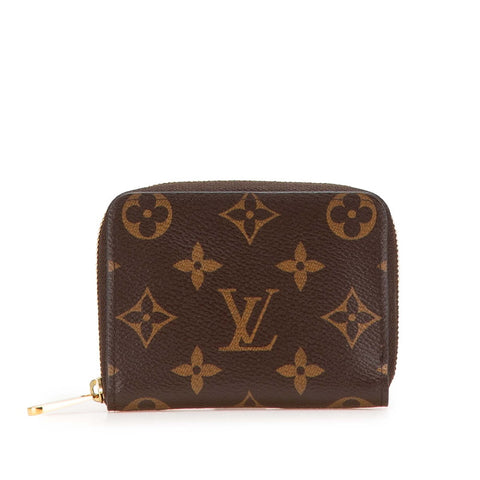 ルイ ヴィトン モノグラム ジッピー コインパース コインケース カードケース  M60067 ブラウン PVC レザー レディース LOUIS VUITTON 【中古】