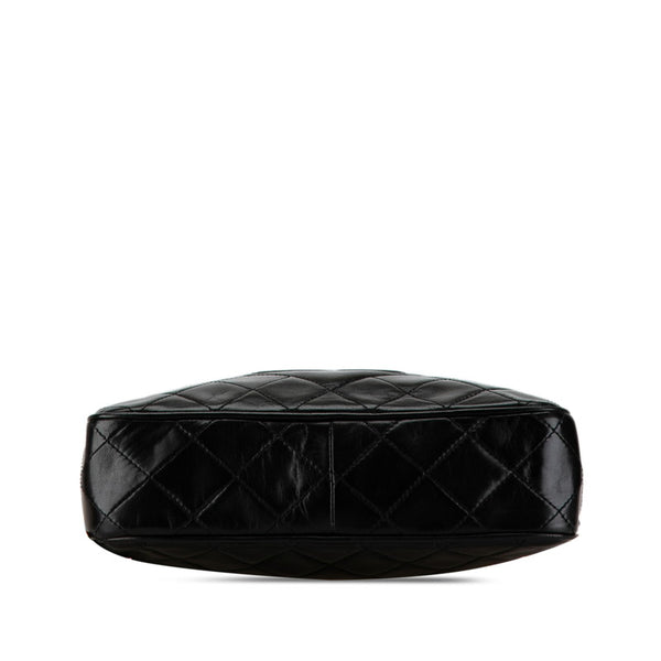 シャネル マトラッセ ココマーク フリンジ チェーン ショルダーバッグ ブラック ゴールド ラムスキン レディース CHANEL 【中古】