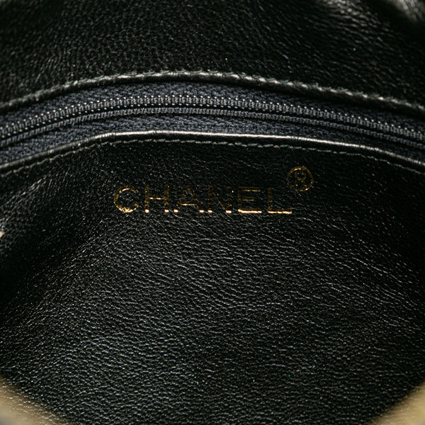 シャネル マトラッセ ココマーク フリンジ チェーン ショルダーバッグ ブラック ゴールド ラムスキン レディース CHANEL 【中古】