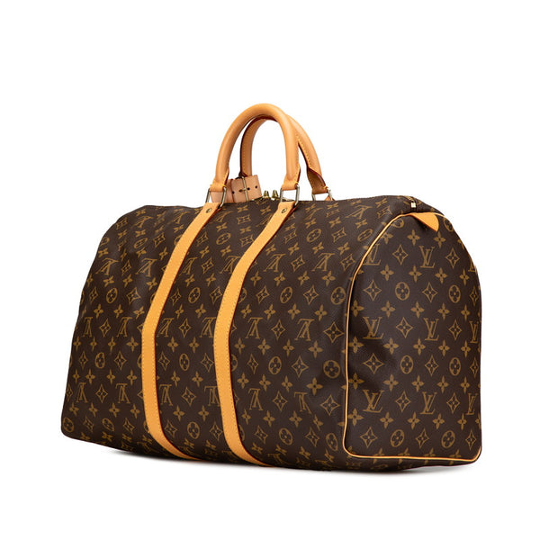 ルイ ヴィトン モノグラム キーポル50 ボストンバッグ M41426 ブラウン PVC レザー レディース LOUIS VUITTON 【中古】