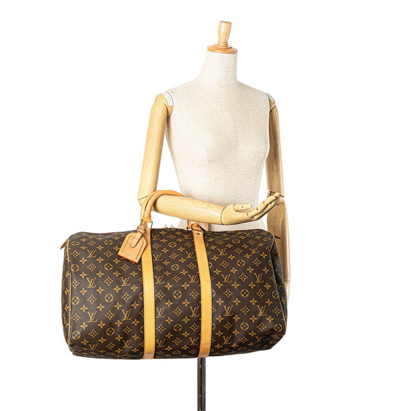 ルイ ヴィトン モノグラム キーポル50 ボストンバッグ M41426 ブラウン PVC レザー レディース LOUIS VUITTON 【中古】