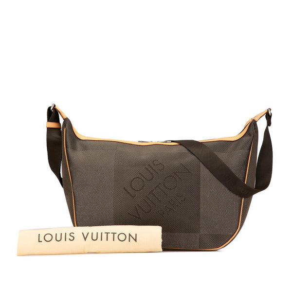 ルイ ヴィトン ダミエ ジェアン エクスプローラー メッセンジャーバッグ M93615 カーキ  キャンバス レザー レディース LOUIS VUITTON 【中古】