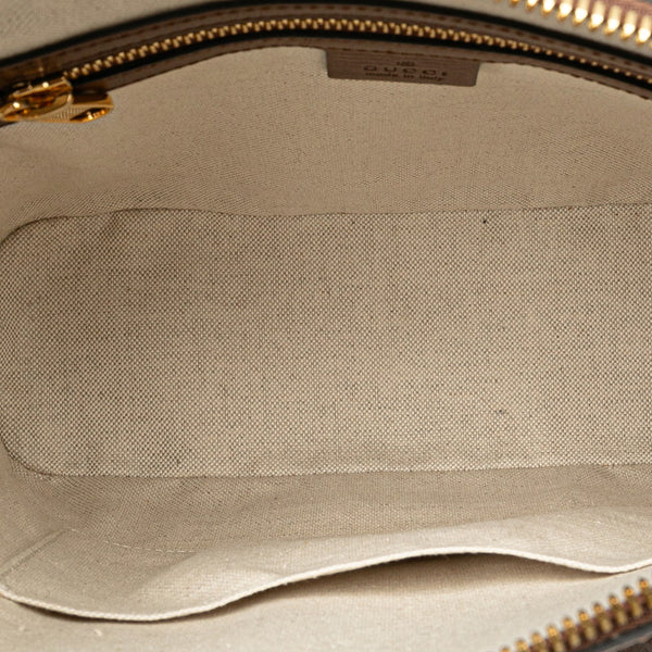 グッチ GGスプリーム ホースビット ハンドバッグ ショルダーバッグ 2WAY 621220 ブラウン PVC レザー レディース GUCCI 【中古】