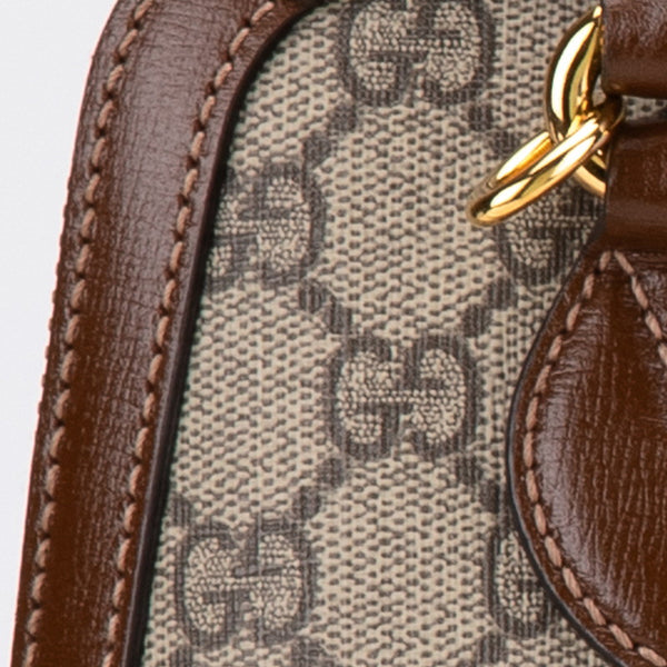 グッチ GGスプリーム ホースビット ハンドバッグ ショルダーバッグ 2WAY 621220 ブラウン PVC レザー レディース GUCCI 【中古】