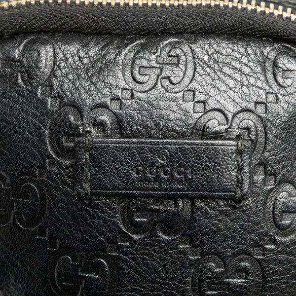 グッチ グッチシマ ボディバッグ ウエストバッグ 246417 ブラック レザー レディース GUCCI 【中古】