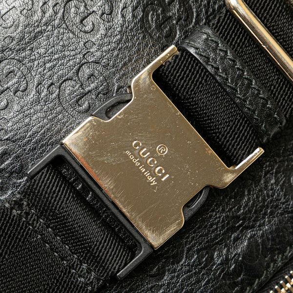 グッチ グッチシマ ボディバッグ ウエストバッグ 246417 ブラック レザー レディース GUCCI 【中古】